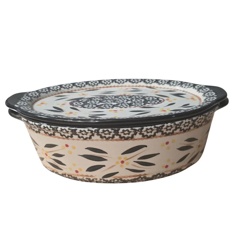 Temp-tations by Tara Old‎ World Black 2.5 QT Oval Casserole Baker with Lid